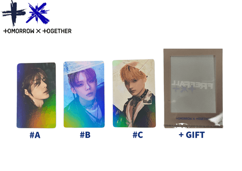 OFFICIAL HOLOGRAPHIC PHOTOCARD TXT - THE NAME CHAPTER: FREEFALL + PHOTOCARD L HOLDER - Pig Rabbit Shop Kpop store Spain
