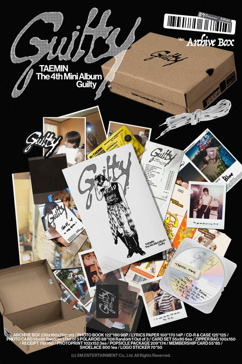 TAEMIN - GUILTY 4TH MINI ALBUM BOX VER. (Archive Box Ver.) - Pig Rabbit Shop Kpop store Spain