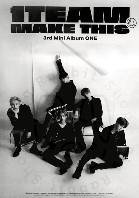 1Team - one [ this ] poster - Pig Rabbit Shop Kpop store Spain
