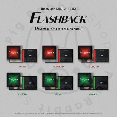 iKON 4th Mini Album - FLASHBACK (DIGIPACK Ver.) [Aleatoria] - Pig Rabbit Shop Kpop store Spain