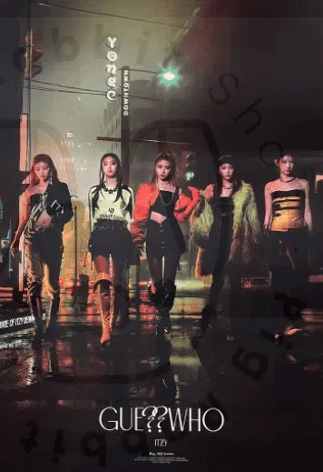 Póster oficial ITZY Guess Who versión B, cinco miembros, K-Pop colección decoración pared