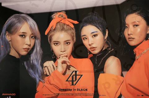 MAMAMOO Album Vol. 2 - Reality In BLACK [ a ] poster - Pig Rabbit Shop Kpop store Spain