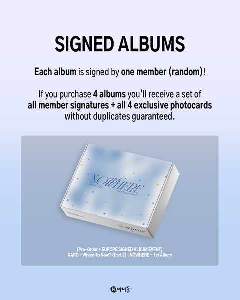 [SIGNED/FIRMADO] KARD 1st Album - Where To Now? (Part.2 : NOWHERE)
