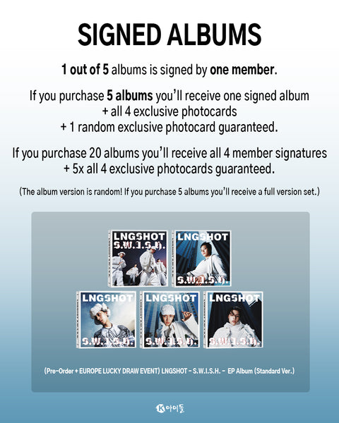 [EVENTO/SIGNED] LNGSHOT - S.W.I.S.H. - EP Album (Standard Ver.)
