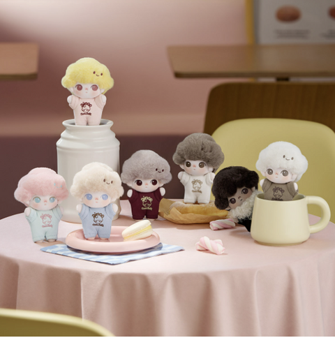 POP MART DIMOO Crush on Coffee Series-Soft-faced Plush Keychain Blind Box