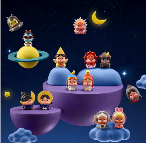 POP MART CRYBABY CRYING TO THE MOON-SITTING SERIES FIGURES