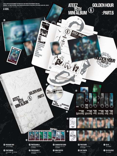 [PREORDER] ATEEZ 15th Mini Album - GOLDEN HOUR : Part.6 + APPLE MUSIC GIFT