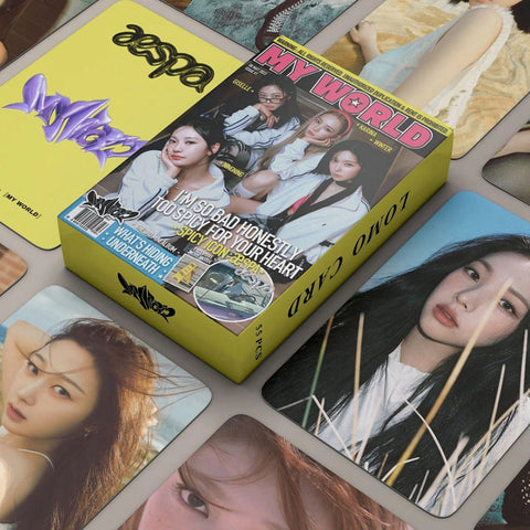 LOMOCARDS AESPA THE 3RD MINI ALBUM  MY WORLD