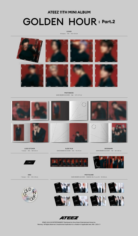 ATEEZ 11th Mini Album - GOLDEN HOUR : Part.2 (Digipak Ver.)