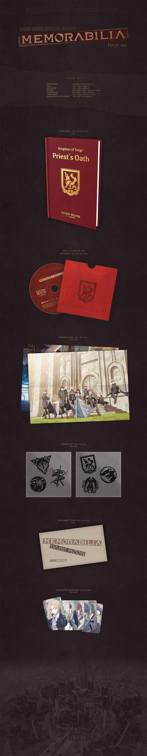 ENHYPEN DARK MOON SPECIAL ALBUM - MEMORABILIA + APPLEMUSIC PHOTOCARD - Pig Rabbit Shop Kpop store Spain