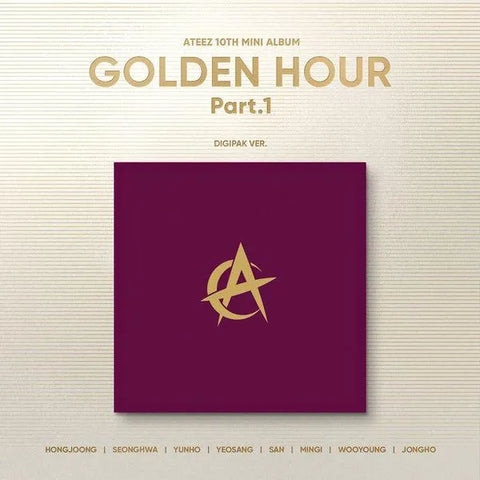 ATEEZ 10th Mini Album - GOLDEN HOUR : Part.1 (Digipak Ver.) (RANDOM VER.) - Pig Rabbit Shop Kpop store Spain