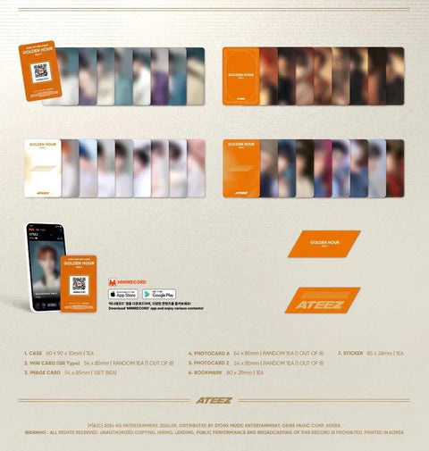 ATEEZ 10th Mini Album - GOLDEN HOUR : Part.1 (Platform Ver.) - Pig Rabbit Shop Kpop store Spain