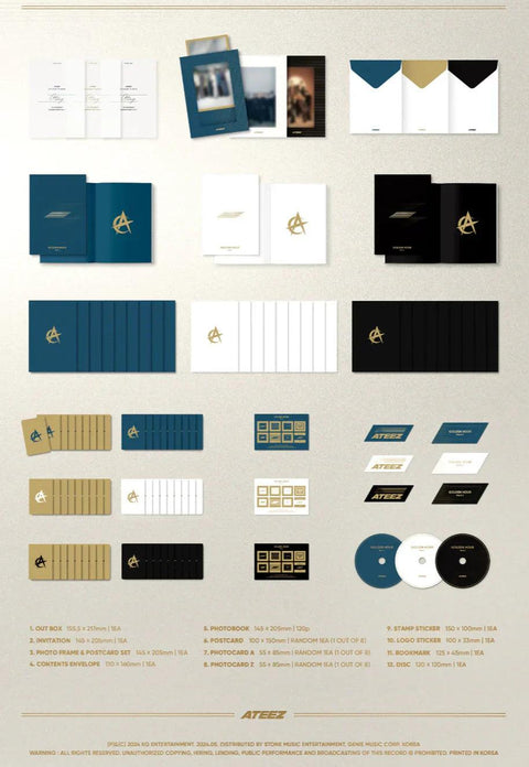 ATEEZ 10th Mini Album - GOLDEN HOUR : Part.1 + POB WITHMUU - Pig Rabbit Shop Kpop store Spain