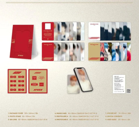 ATEEZ 10th Mini Album - GOLDEN HOUR : Part.1 (POCAALBUM) - Pig Rabbit Shop Kpop store Spain