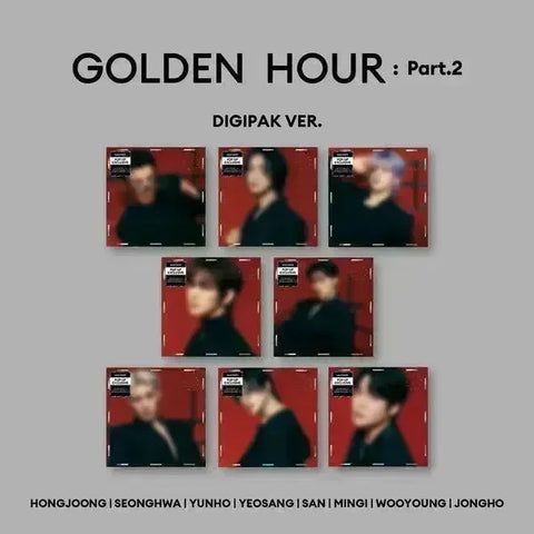 ATEEZ 11th Mini Album - GOLDEN HOUR : Part.2 (Digipak Ver.) Europe POP-UP Exclusive - Pig Rabbit Shop Kpop store Spain