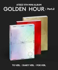 ATEEZ 11th Mini Album - GOLDEN HOUR : Part.2 + MAKESTAR PHOTOCARD - Pig Rabbit Shop Kpop store Spain