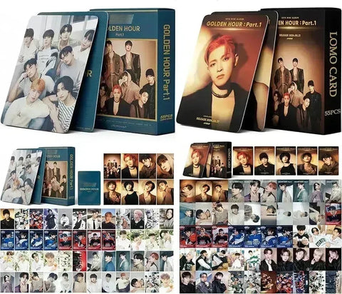 ATEEZ LOMOCARDS GOLDEN HOUR BLUE VER. - Pig Rabbit Shop Kpop store Spain