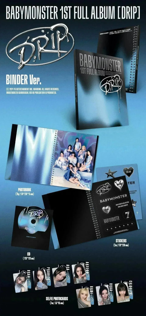BABYMONSTER 1st FULL Album - DRIP (BINDER Ver.) - Pig Rabbit Shop Kpop store Spain