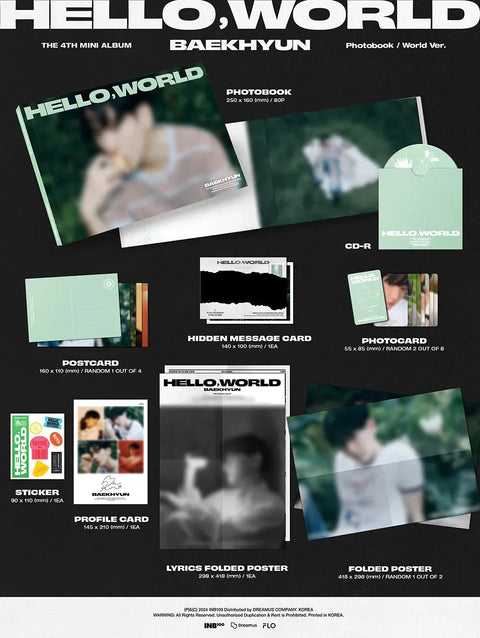 BAEKHYUN 4th Mini Album - Hello,World (Photobook Ver.) - Pig Rabbit Shop Kpop store Spain