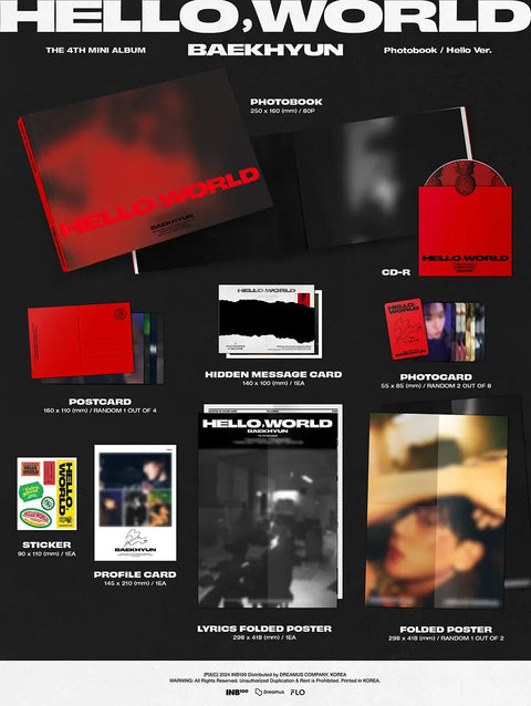 BAEKHYUN 4th Mini Album - Hello,World (Photobook Ver.) - Pig Rabbit Shop Kpop store Spain