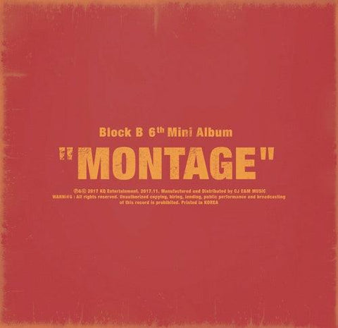 Block B Mini Album Vol.6 - MONTAGE - Pig Rabbit Shop Kpop store Spain