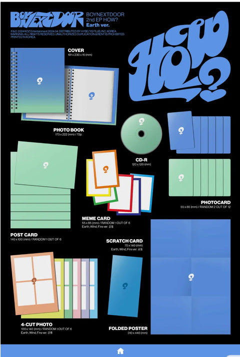 BOYNEXTDOOR 2nd EP - HOW? - Pig Rabbit Shop Kpop store Spain