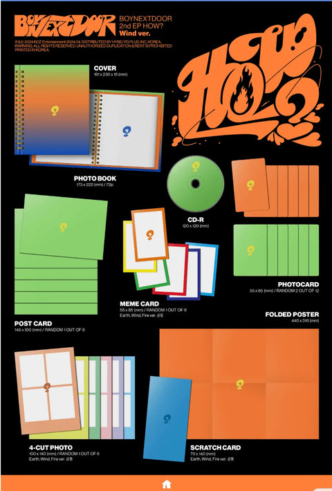 BOYNEXTDOOR 2nd EP - HOW? - Pig Rabbit Shop Kpop store Spain