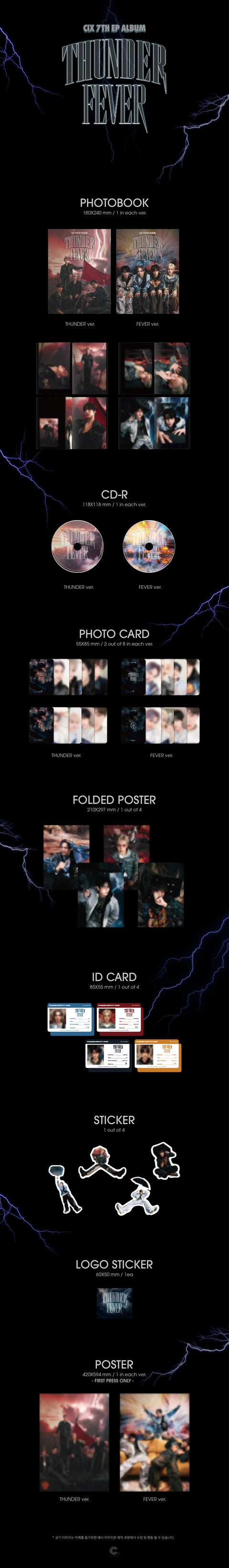 CIX 7th EP Album - THUNDER FEVER - Pig Rabbit Shop Kpop store Spain