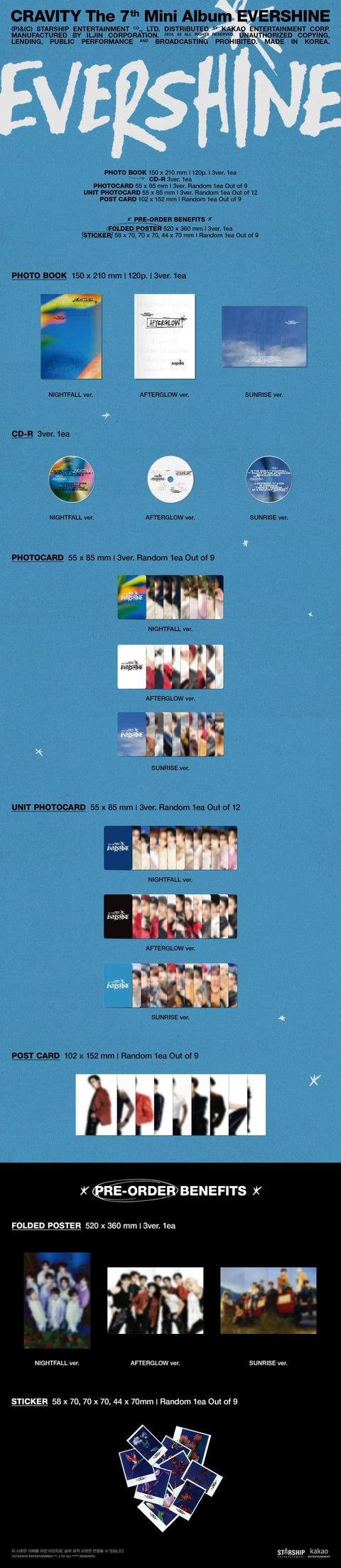 CRAVITY The 7th Mini Album - EVERSHINE - Pig Rabbit Shop Kpop store Spain