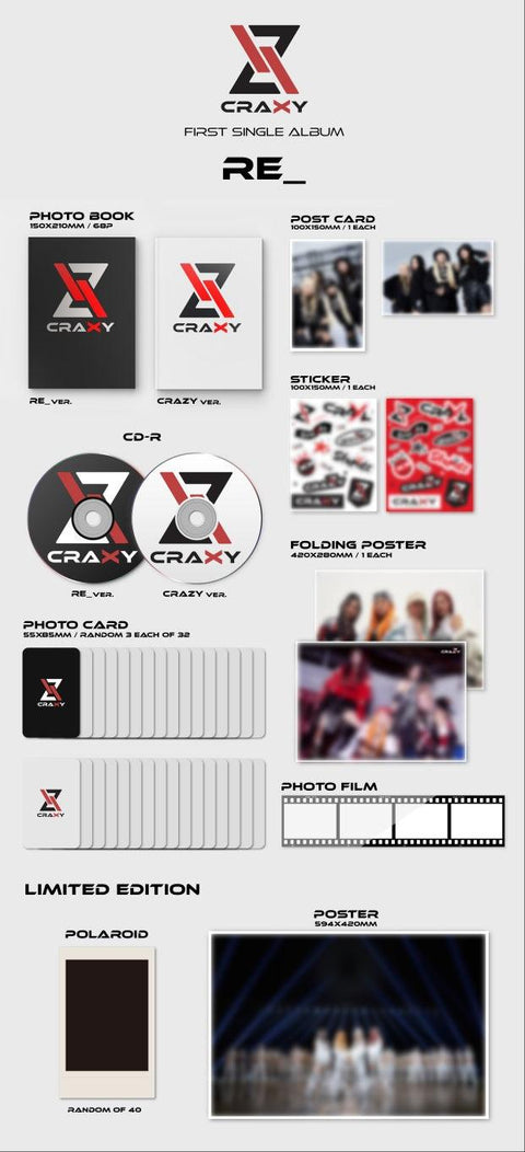 CRAXY 1st Single Album - RE_ - Pig Rabbit Shop Kpop store Spain