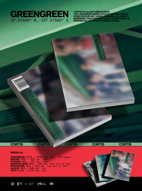[RESERVA] CORTIS 2nd EP Album - GREENGREEN. CORTIS — vista trasera / contenido