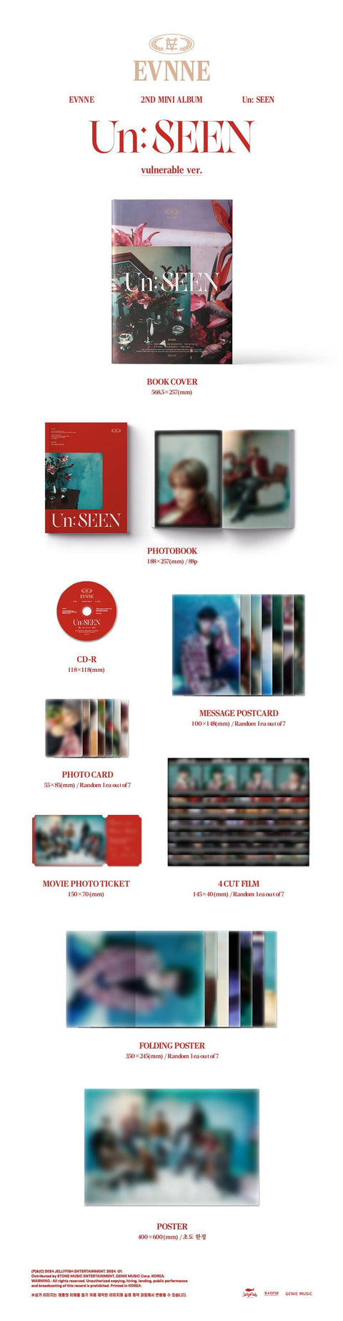 EVNNE 2ND MINI ALBUM - Un: SEEN - Pig Rabbit Shop Kpop store Spain