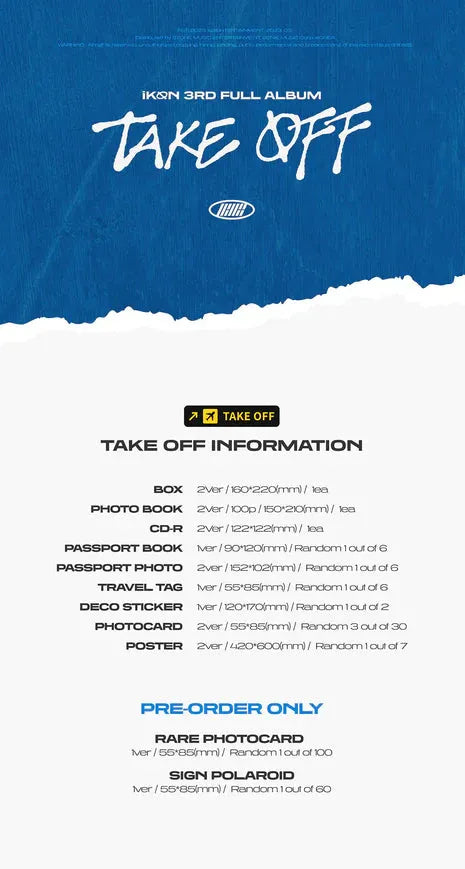 IKON 3rd Full Album - TAKE OFF