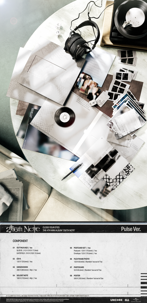 [PREORDER] CLOSE YOUR EYES 4th Mini Album - 256th Note (Pulse Ver.)
