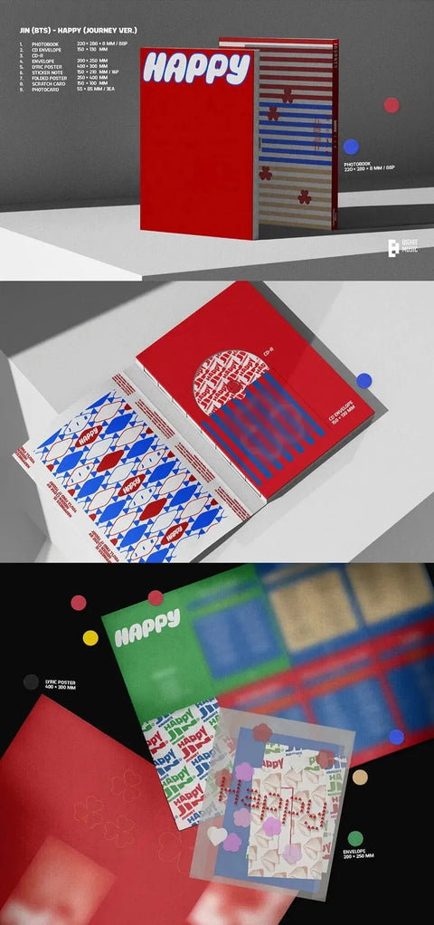 Jin (BTS) 1st Solo Album - Happy - Pig Rabbit Shop Kpop store Spain