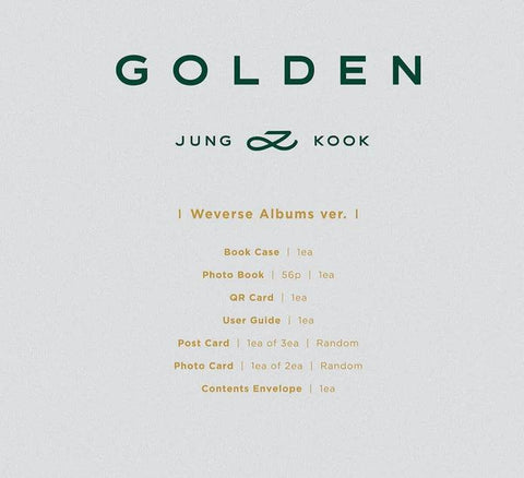 JungKook - GOLDEN (Weverse Albums ver.) - Pig Rabbit Shop Kpop store Spain