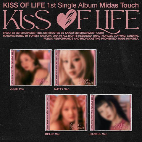 KISS OF LIFE 1st Single Album - Midas Touch (Jewel Ver.) RANDOM VER - Pig Rabbit Shop Kpop store Spain