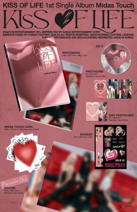 KISS OF LIFE 1st Single Album - Midas Touch (Photobook Ver.) - Pig Rabbit Shop Kpop store Spain