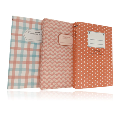 Libreta Aimee Romantic Season a rayas 86x122mm - Pig Rabbit Shop Kpop store Spain