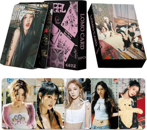 LOMOCARDS (G)-IDLE THE 6TH MINI ALBUM I FELL - Pig Rabbit Shop Kpop store Spain