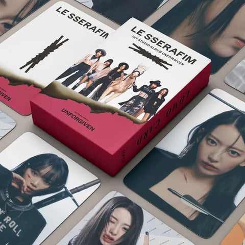 LOMOCARDS LE SSERAFIM 1ST STUDIO ALBUM UNFORGIVEN - Pig Rabbit Shop Kpop store Spain