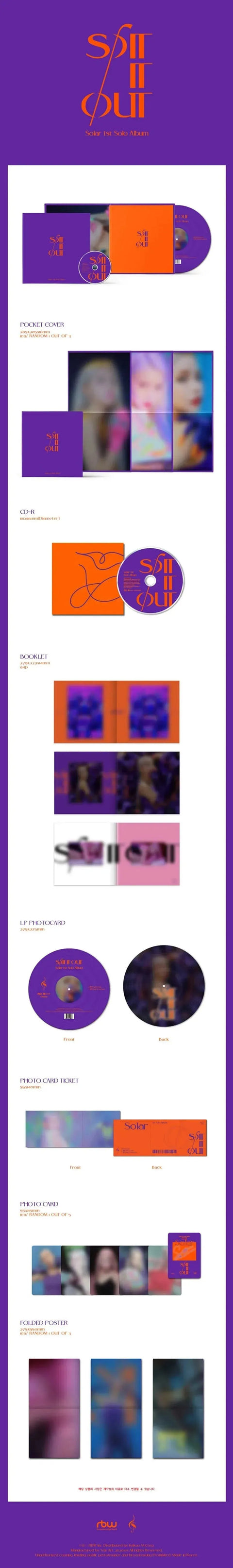 MAMAMOO SOLAR - SPIT IT OUT - Pig Rabbit Shop Kpop store Spain