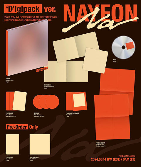 NAYEON The 2nd Mini Album - NA (Digipack Ver.) - Pig Rabbit Shop Kpop store Spain