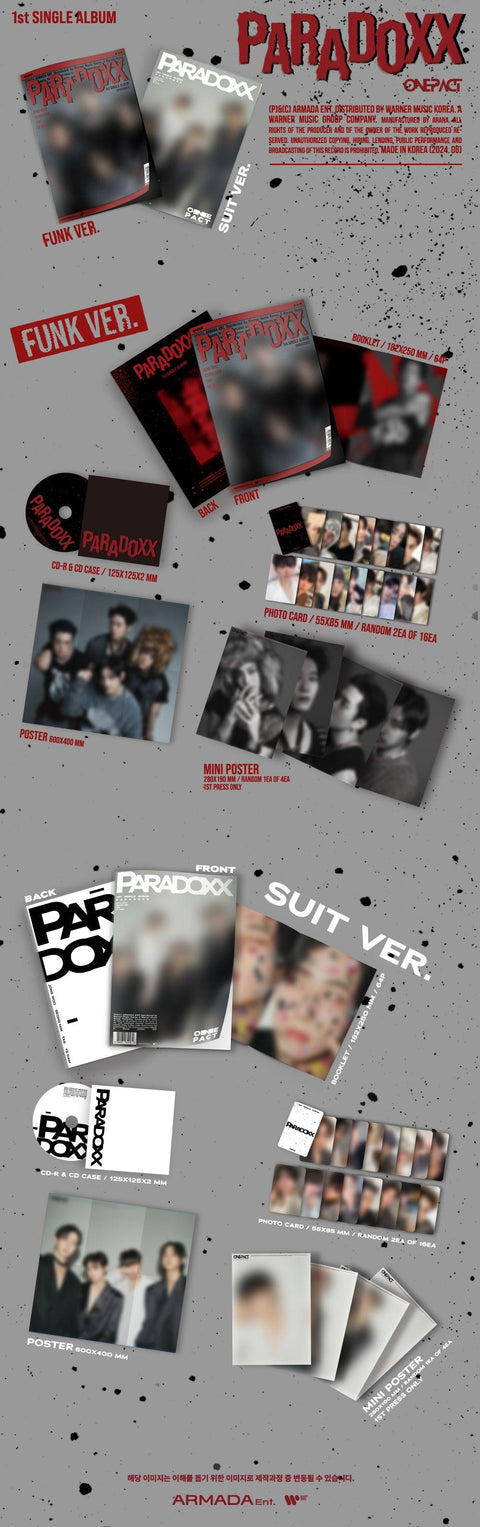 ONE PACT 1st Single Album - PARADOXX - Pig Rabbit Shop Kpop store Spain