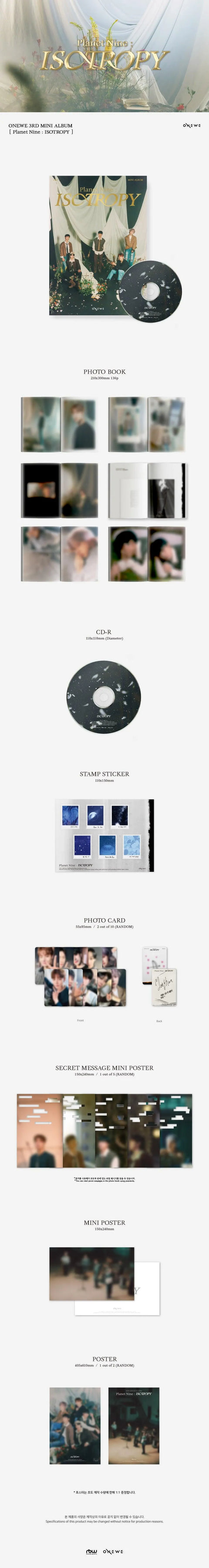 ONEWE 3rd Mini Album - Planet Nine : ISOTROPY - Pig Rabbit Shop Kpop store Spain