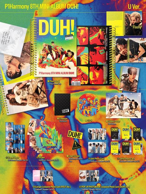 P1HARMONY - DUH! - Europe hello82 Europe POP-UP Exclusive - Pig Rabbit Shop Kpop store Spain