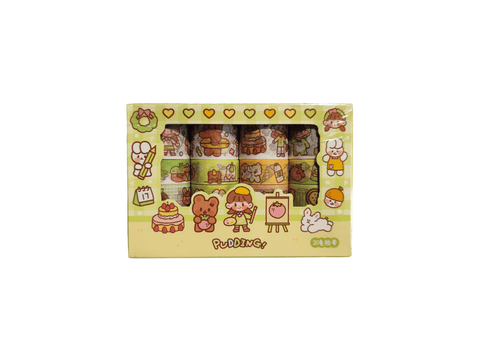 Pack Washi Tape Pudding (20) - Pig Rabbit Shop Kpop store Spain