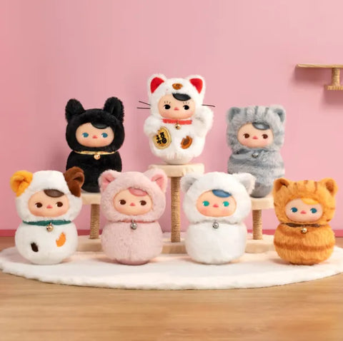POP MART PUCKY Roly-Poly Kitty Series-Vinyl Plush Blind Box - Pig Rabbit Shop Kpop store Spain