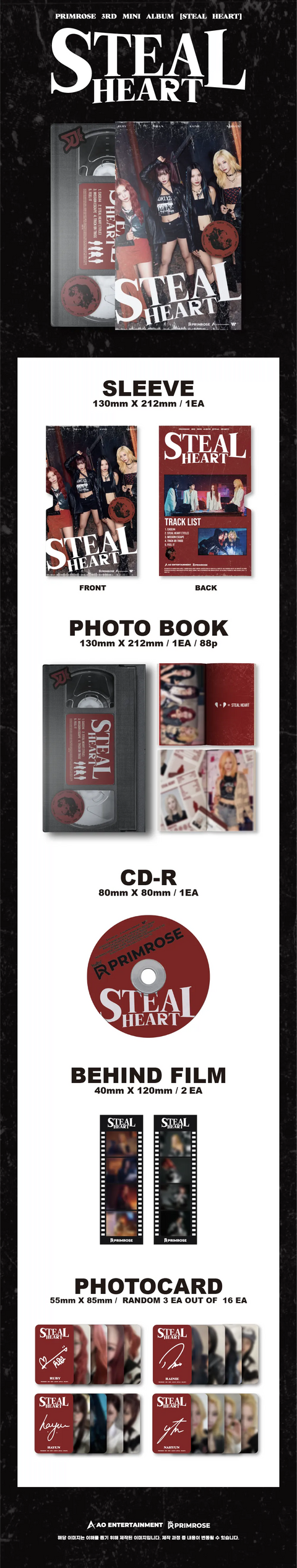 PRIMROSE 3rd Mini Album - Steal Heart - Pig Rabbit Shop Kpop store Spain
