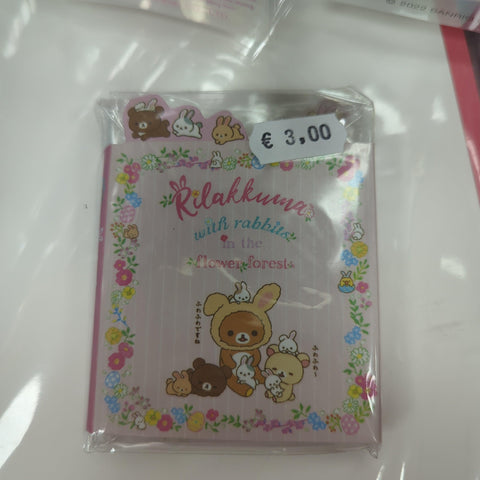 Rilakkuma with Rabbit In the flower forest memo - Pig Rabbit Shop Kpop store Spain